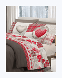 Set Lenzuola Letto in Cotone - Completo Letto Stampa Fantasia Rosso