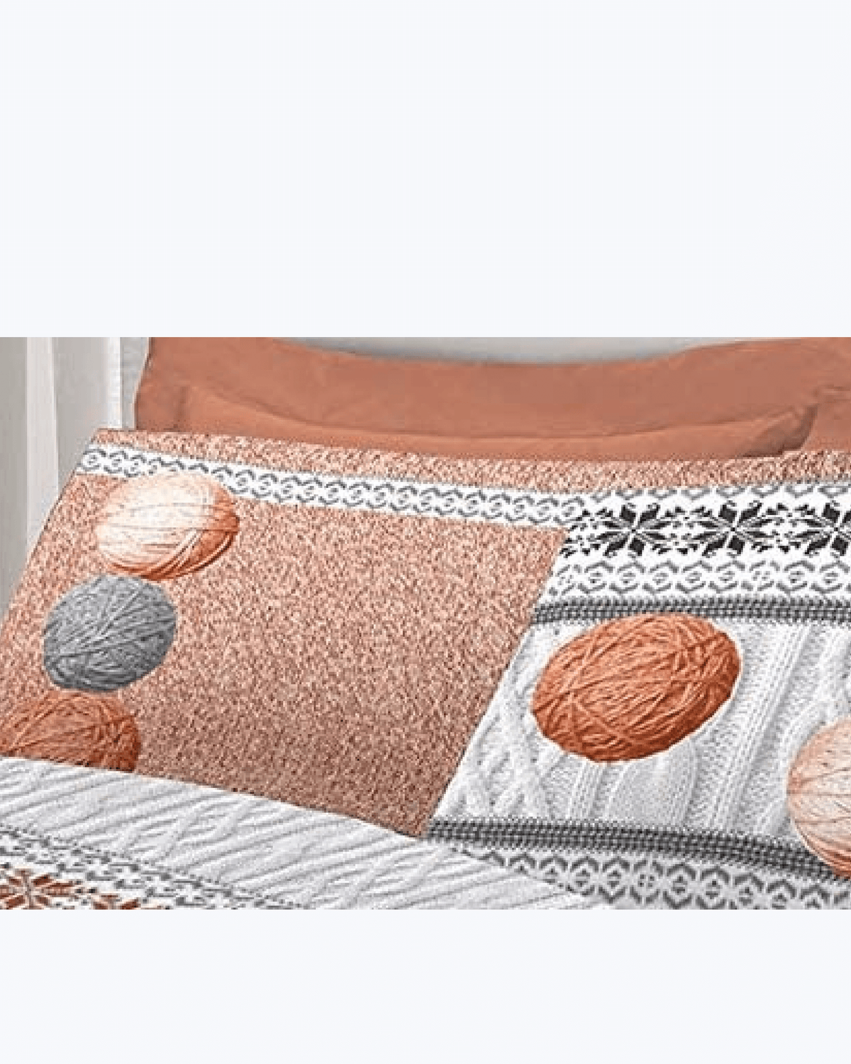 Set Lenzuola Letto in Cotone Made in Italy - Completo Letto Stampa Gomitoli