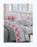 Set Lenzuola Letto in Cotone Made in Italy - Completo Letto Stampa New York