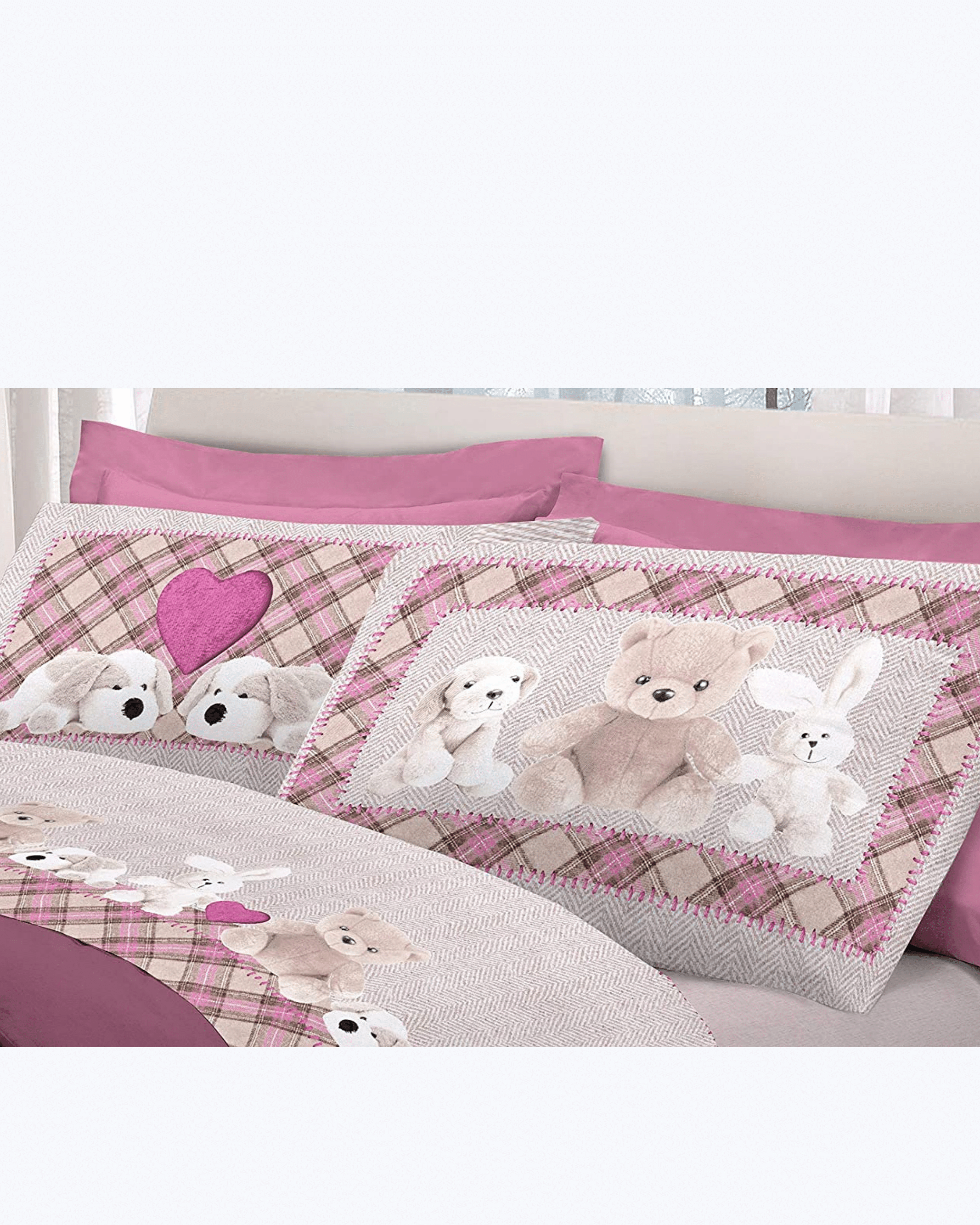 Set Lenzuola Letto in Cotone Made in Italy - Completo Letto Stampa Peluche