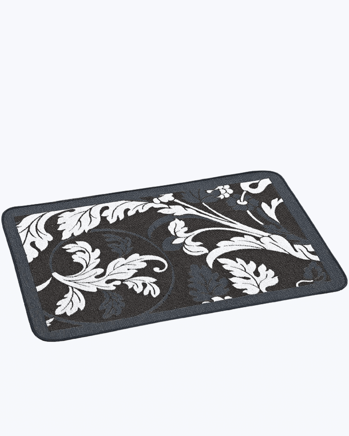 Tappeto Cucina Antimacchia e Antiscivolo | Fantasia Foliage Blu