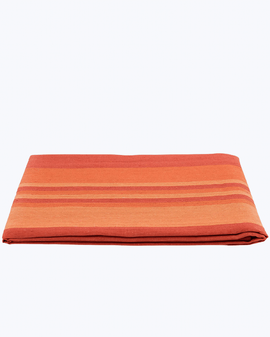Copriletto Singolo Primaverile Estivo a Righe - Coperta Letto Singola Cotone Jacquard Rigata Arancione