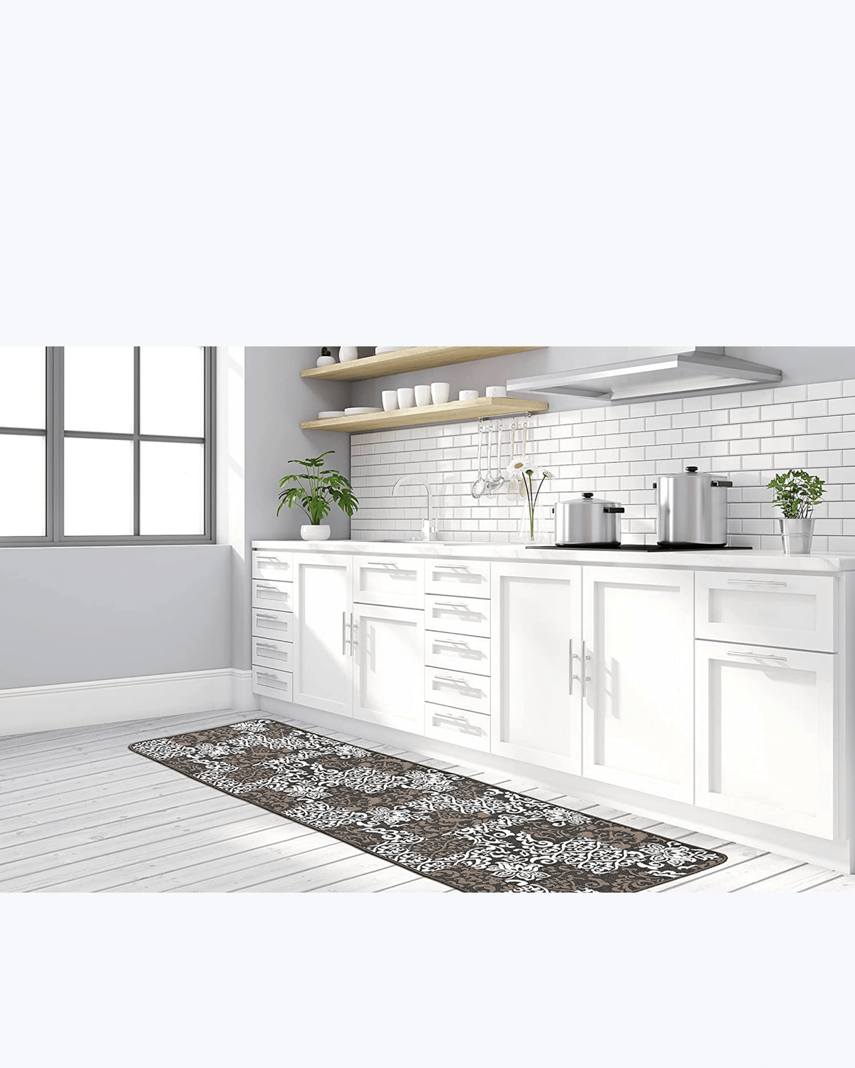 Tappeto Passatoia Antiscivolo per Cucina / Bagno | Fantasia a Patchwork