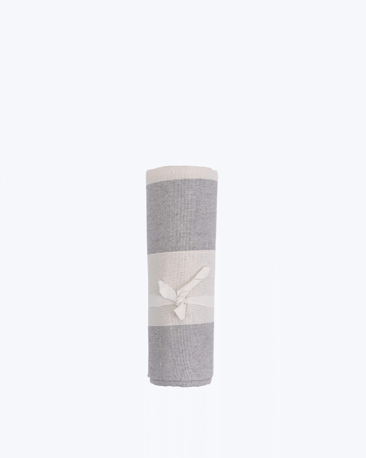 Telo Arredo Copritutto a Righe Grandi in Cotone- Perfetto come Copriletto o Copridivano Grigio