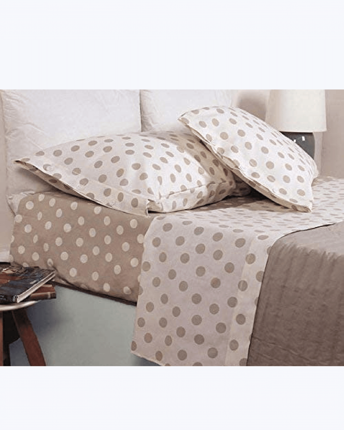 Set Lenzuola in Cotone - Completo Letto con Pois 2 Piazze - [2Piazze]