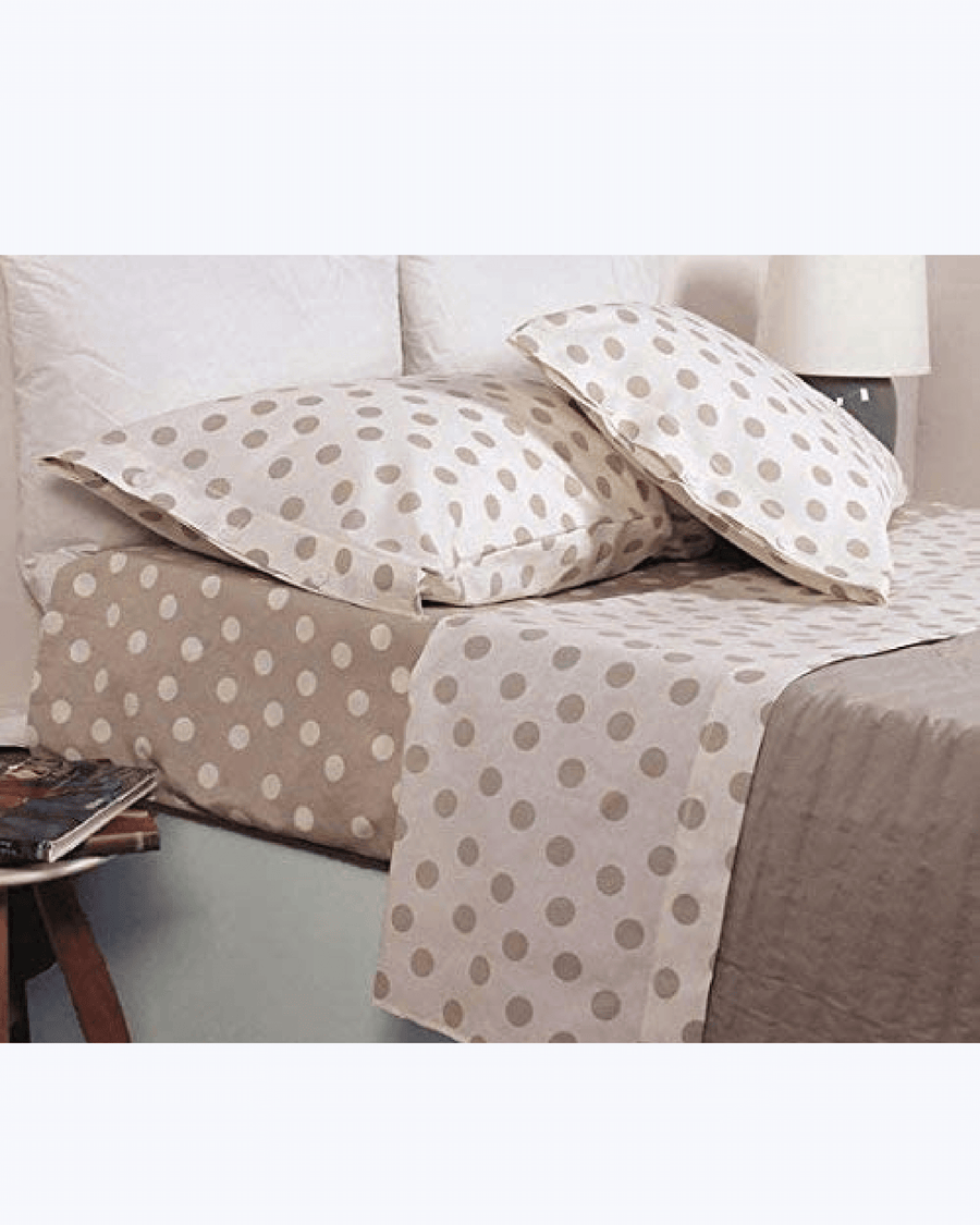 Set Lenzuola in Cotone - Completo Letto con Pois 2 Piazze - [2Piazze]