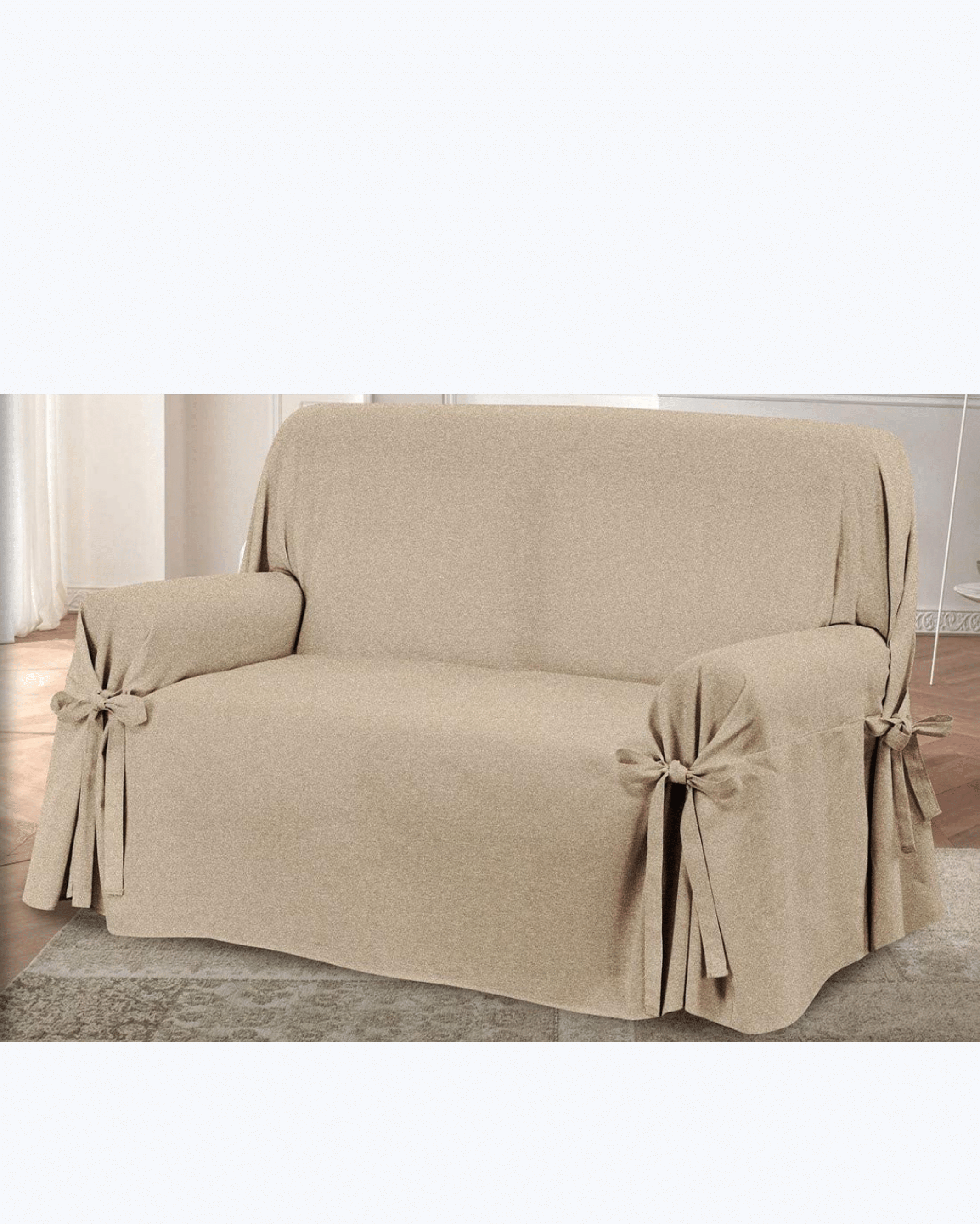 Copridivano Senza Braccioli Lavabile - Taglia S (120-155cm), Giallo, Antiscivolo Per Divano Letto - Foto 5