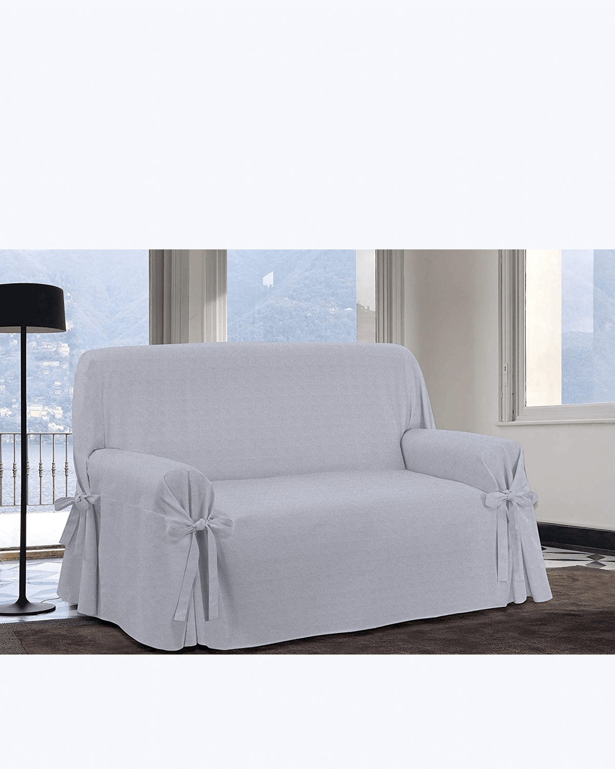Copripoltrona/Copridivano con Laccetti Made in Italy Grigio