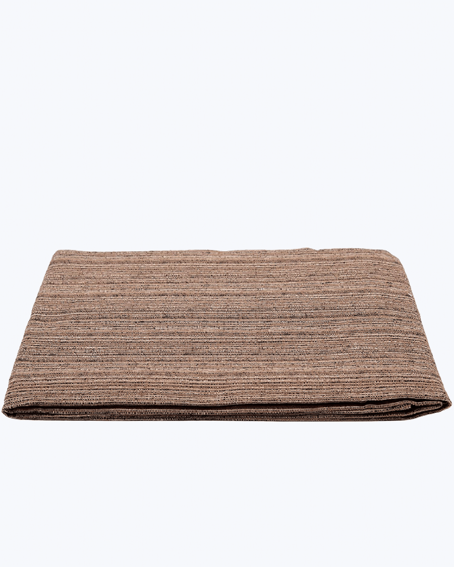 Copriletto Matrimoniale Primaverile Estivo in Piquet - Coperta Letto Matrimoniale Cotone Jacquard Titnta Unita Marrone
