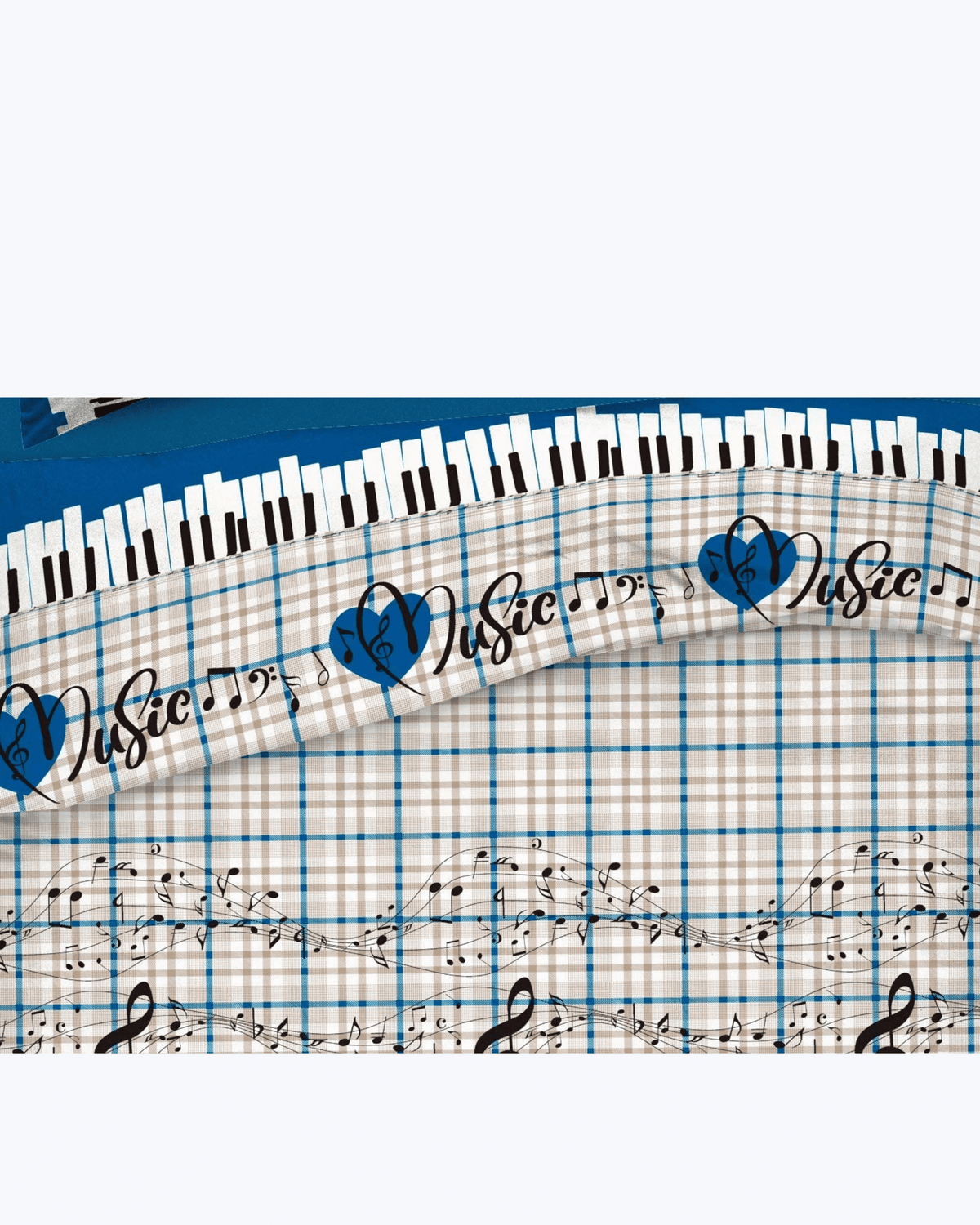 Copriletto Trapuntato Primaverile in Cotone: Fantasia Musicale