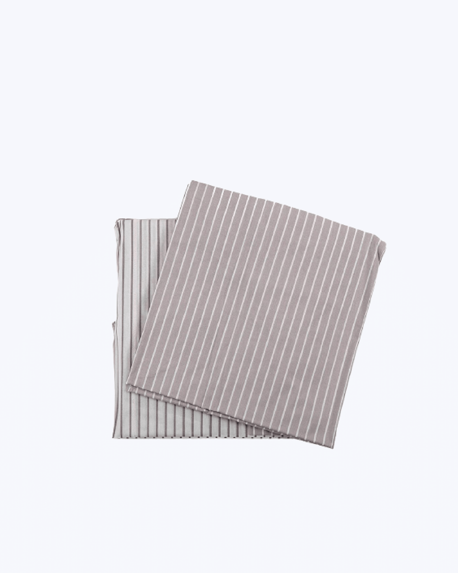 Set Lenzuola in Cotone - Completo Letto con Righe Sottili