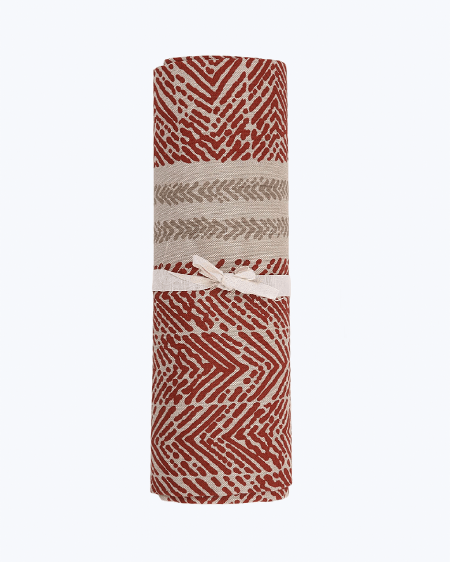 Telo Arredo Copritutto in Cotone Fantasia Tartan - Perfetto come Copriletto o Copridivano Rosso