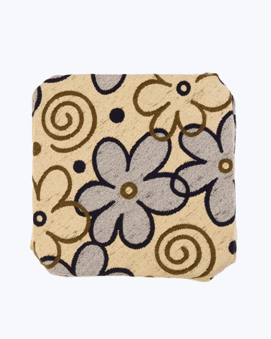 Cuscini Coprisedia Cucina con alette | Copri Sedie Cucina a Fiori Beige