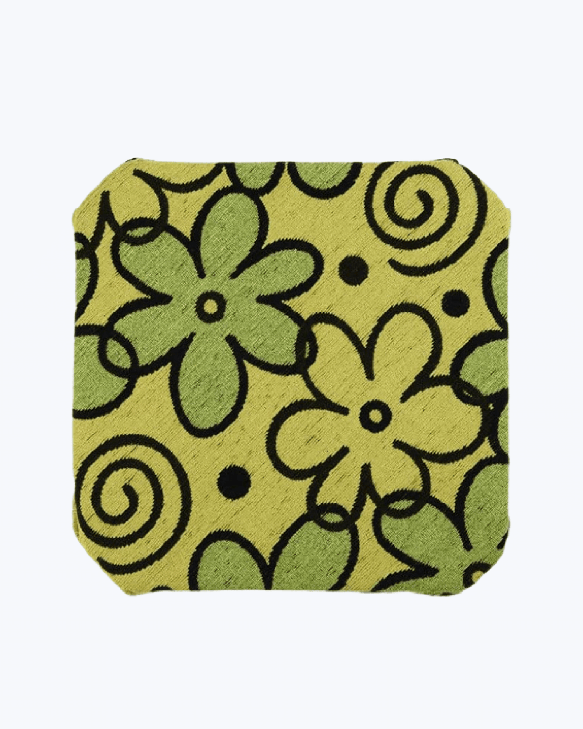 Cuscini Coprisedia Cucina con alette | Copri Sedie Cucina a Fiori Verde