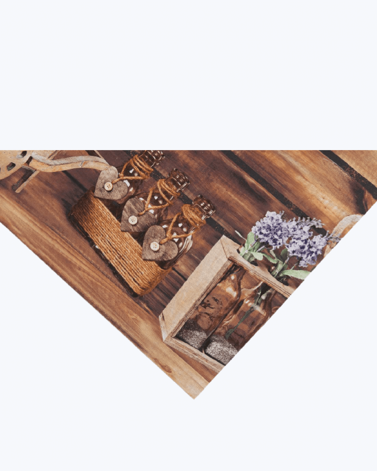Tappeto Cucina Antiscivolo Lavabile in Vinile - Passatoia Antimacchia in PVC Lavanda e Fiori