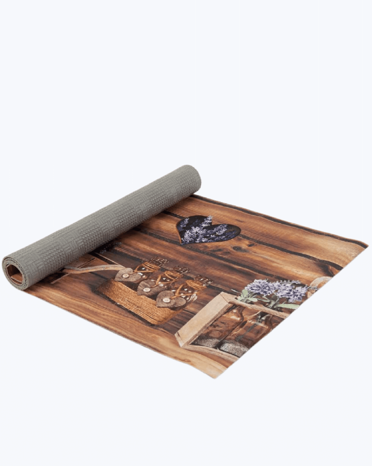 Tappeto Cucina Antiscivolo Lavabile in Vinile - Passatoia Antimacchia in PVC Lavanda e Fiori