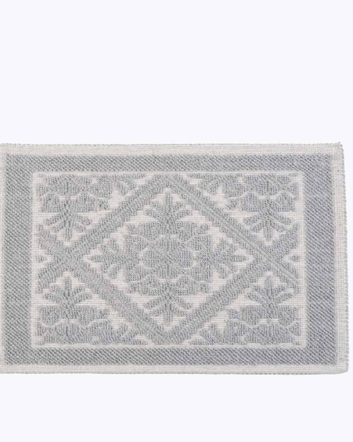 Tappeto Bagno in Cotone Assorbente Antiscivolo | Tappeto Sardo Grigio