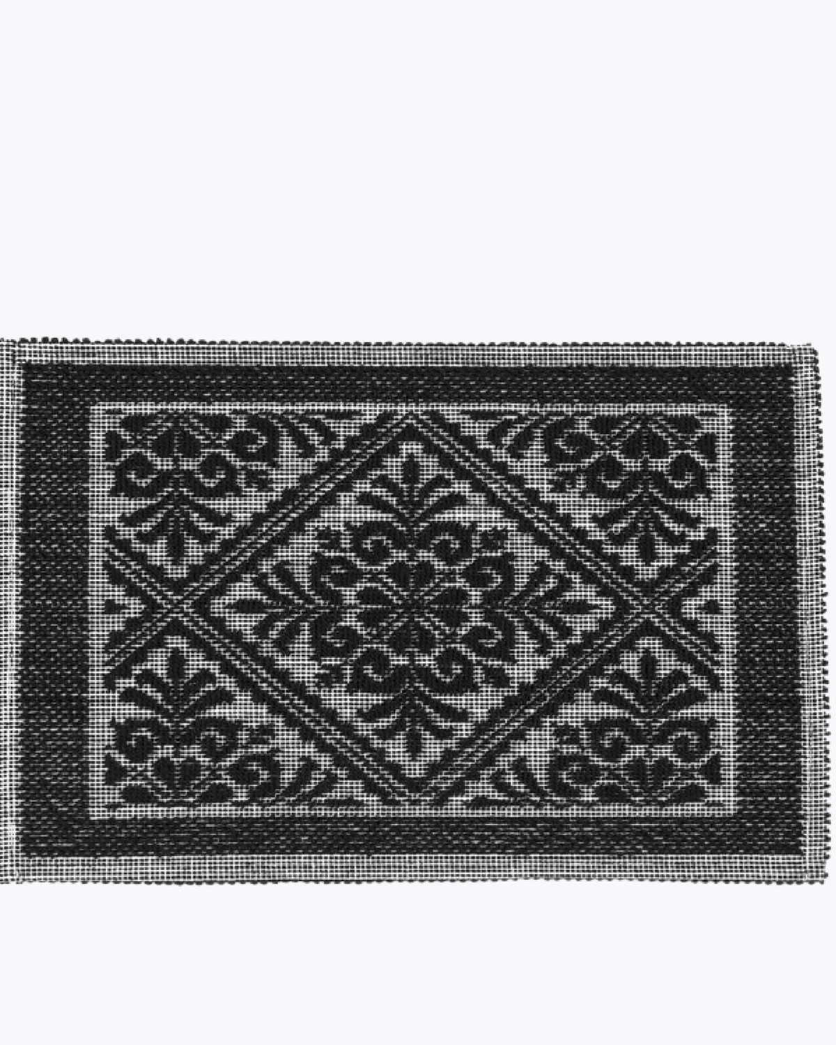Tappeto Bagno in Cotone Assorbente Antiscivolo | Tappeto Sardo Nero