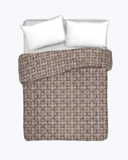 HomeLife Trapunta Singola Invernale 170X280 Made in Italy | Piumone Letto Singolo 300 gr/mq Autunno/Inverno | Piumone Imbottito Anallergico | Piumino Fantasia Tartan con Cervi | Beige, 1P