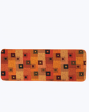 Tappeto Cucina Antimacchia e Antiscivolo | Fantasia Colorata a Quadri Quadri - Arancione