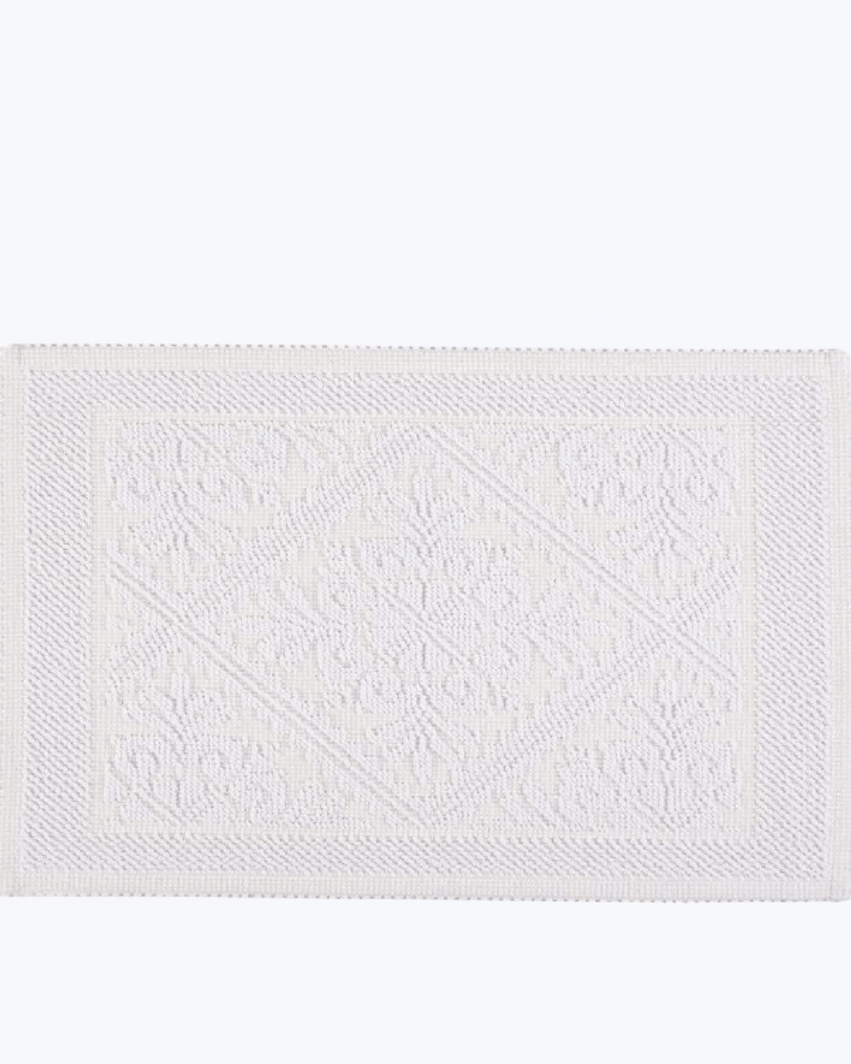 Tappeto Bagno in Cotone Assorbente Antiscivolo | Tappeto Sardo Bianco