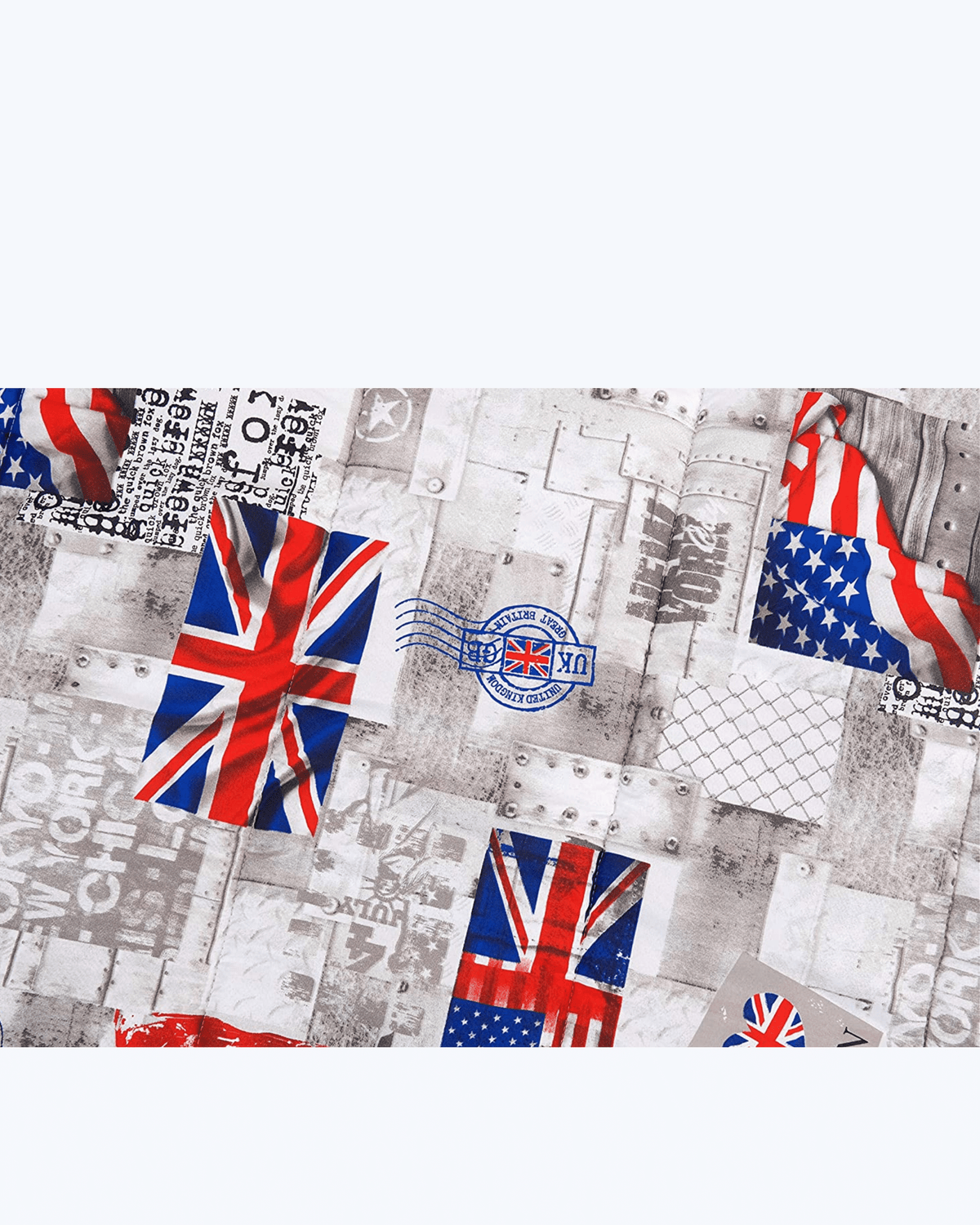 Trapunta invernale Bandiere UK e USA in microfibra