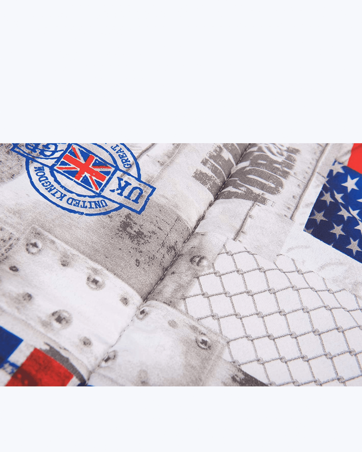 Trapunta invernale Bandiere UK e USA in microfibra