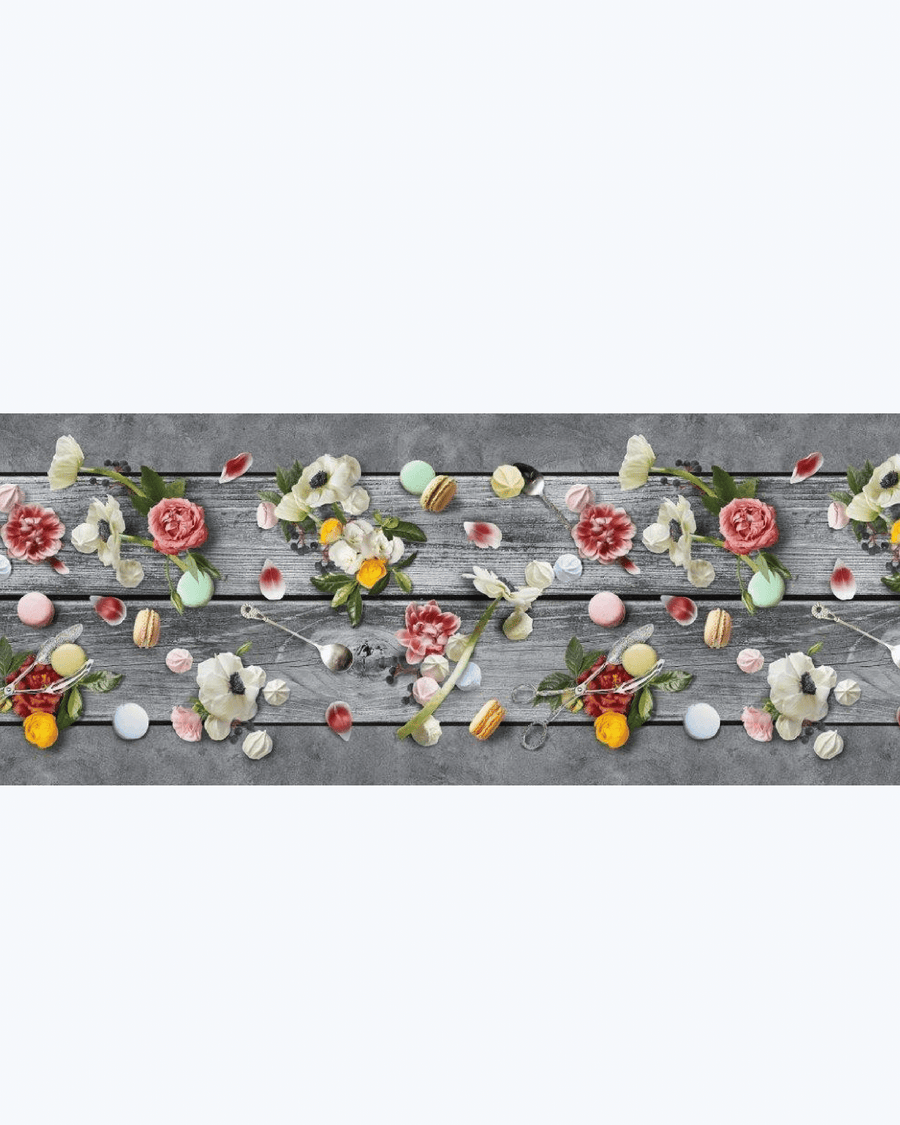 Tappeto Passatoia Antiscivolo e Antimacchia in PVC con Stampa Macarons 52x500