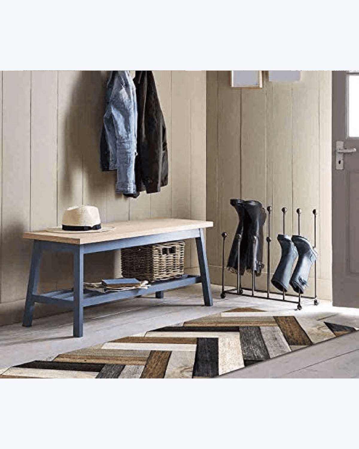 Tappeto Passatoia Antiscivolo e Antimacchia in PVC Stampa Parquet