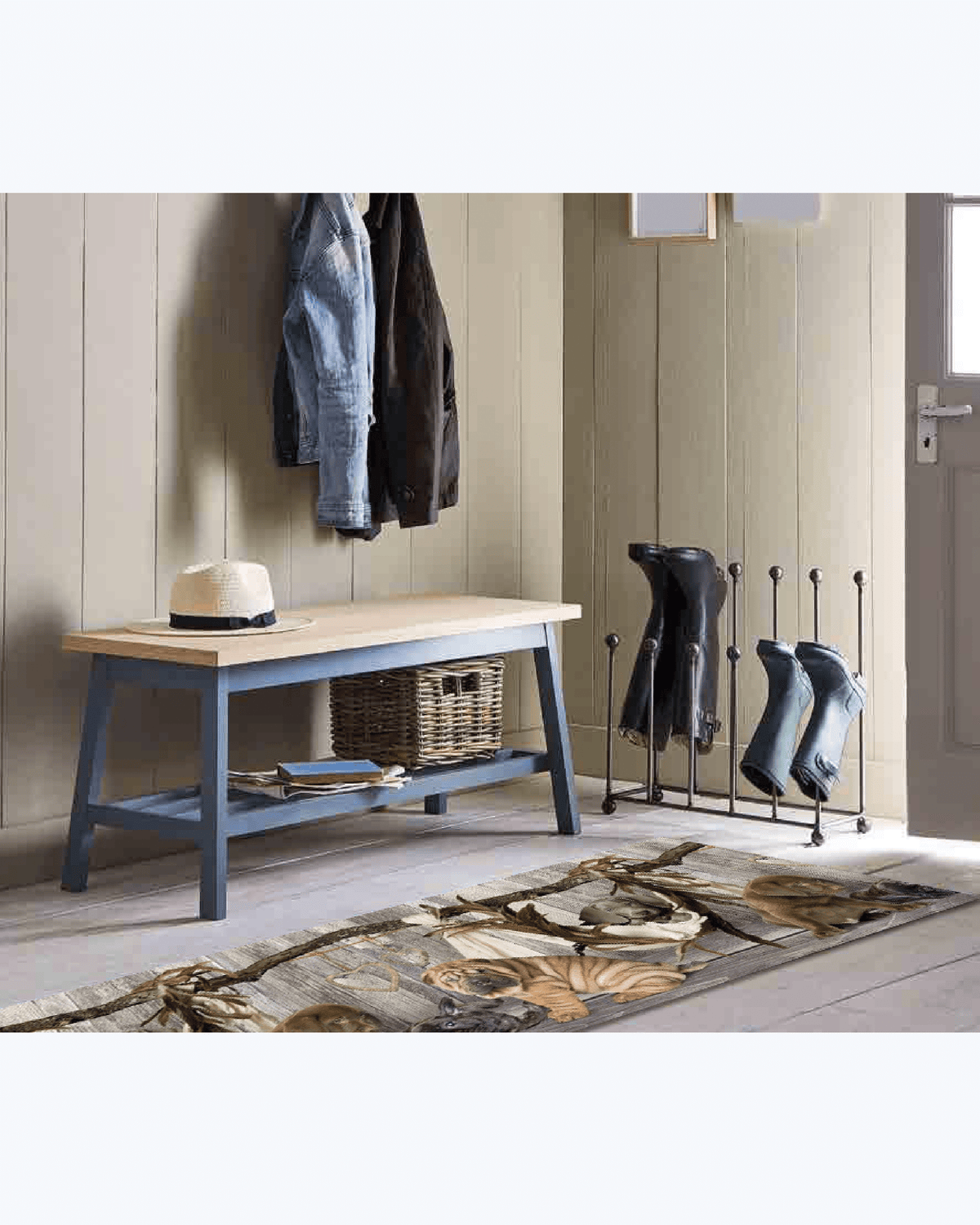 Tappeto Passatoia Antiscivolo e Antimacchia in PVC con Stampa Cagnolini
