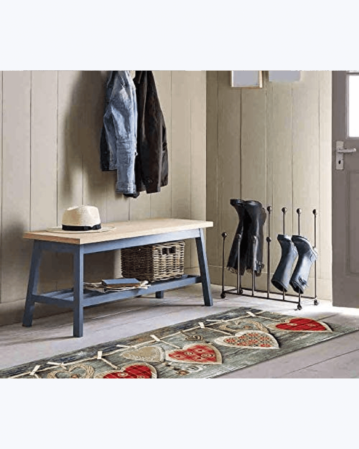 Tappeto Passatoia Antiscivolo e Antimacchia in PVC con Cuori Appesi