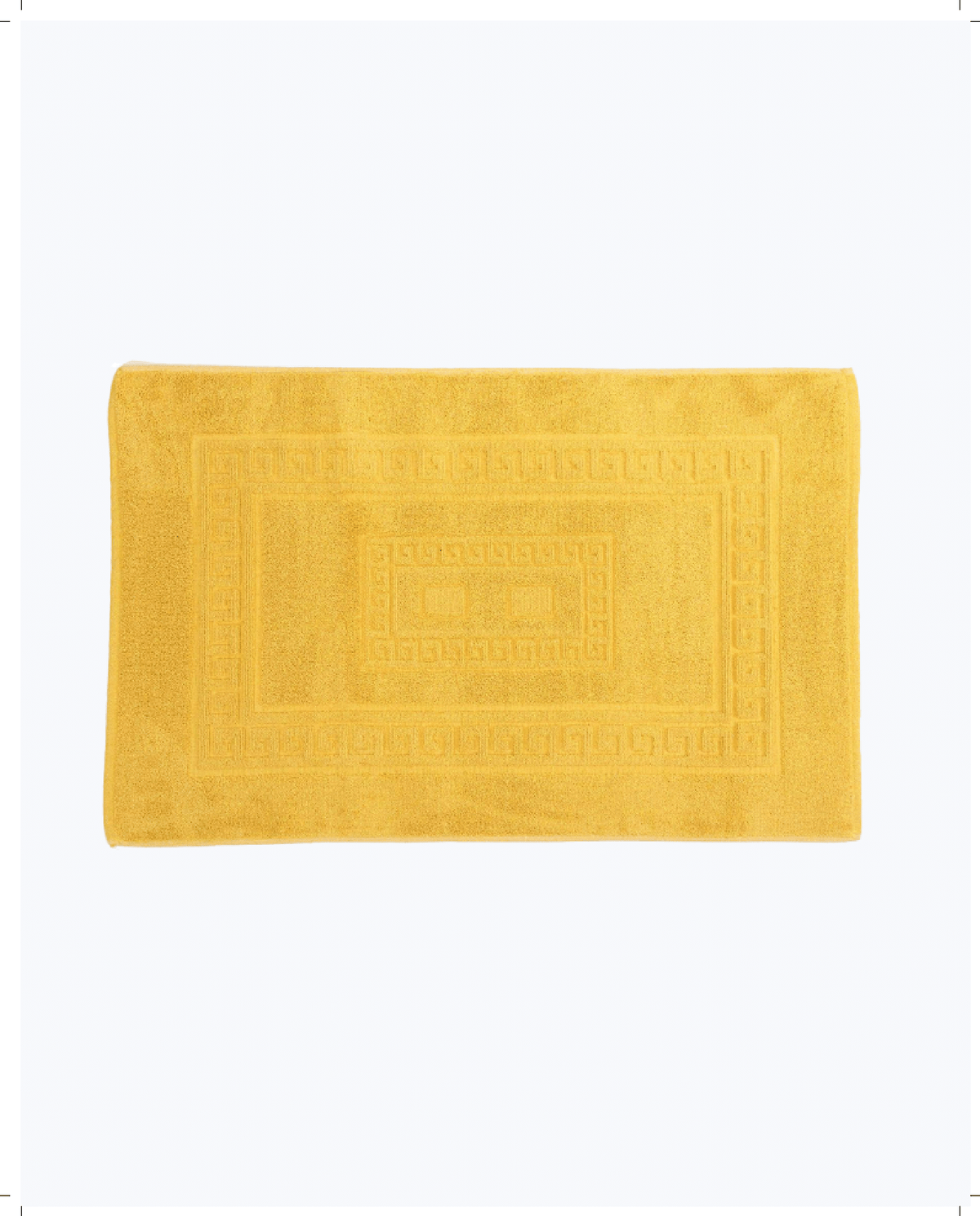 Tappeto Bagno in Cotone Classico ed Elegante Giallo