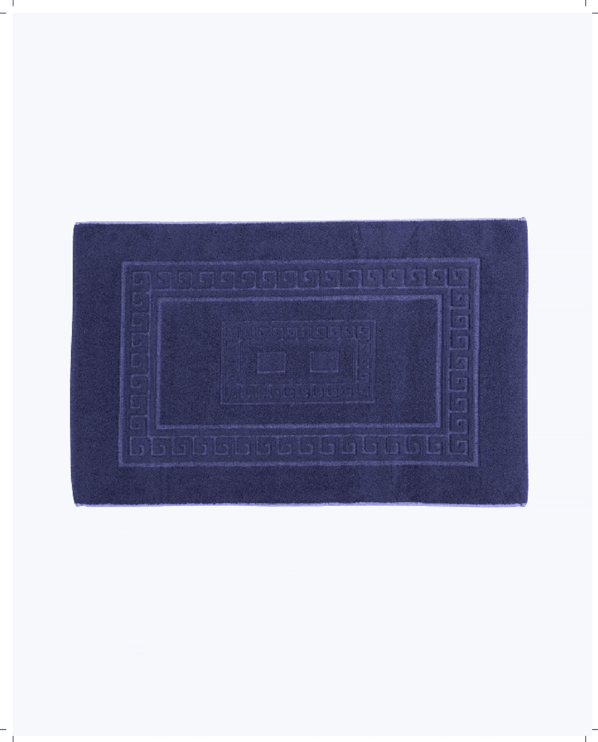 Tappeto Bagno in Cotone Classico ed Elegante Blu Scuro
