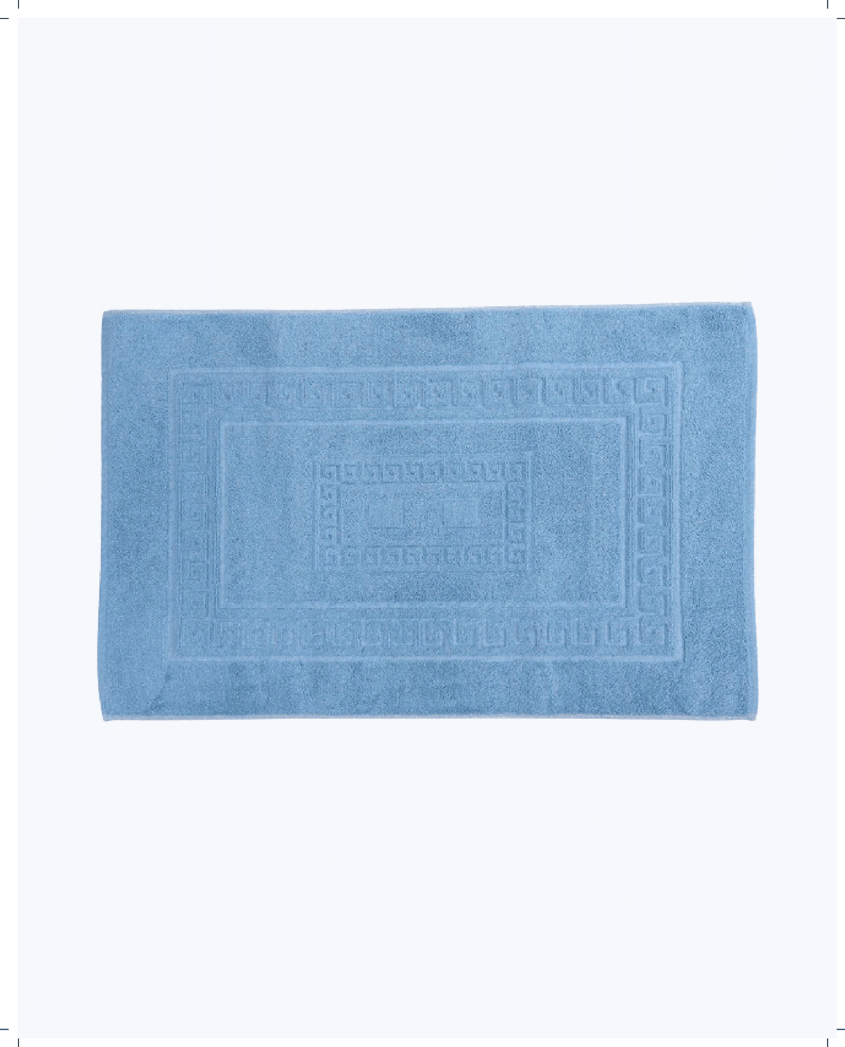 Tappeto Bagno in Cotone Classico ed Elegante Azzurro