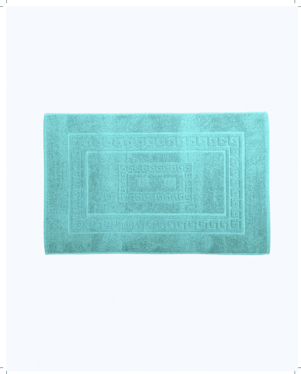 Tappeto Bagno in Cotone Classico ed Elegante Acquamarina