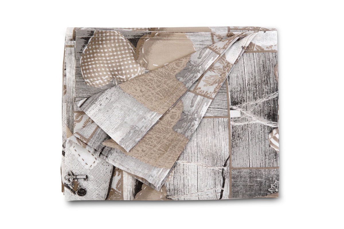 Telo Arredo Copritutto in Cotone Fantasia Shabby - Perfetto come Copriletto o Copridivano