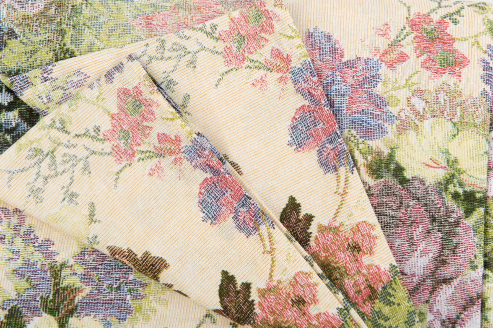Telo Arredo Copritutto Fantasia di Fiori in Cotone - Perfetto come Copriletto o Copridivano