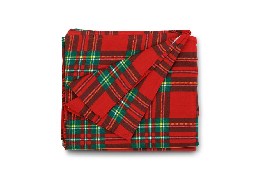 Telo Arredo Copritutto in Cotone Fantasia Tartan- Perfetto come Copriletto o Copridivano Tartan