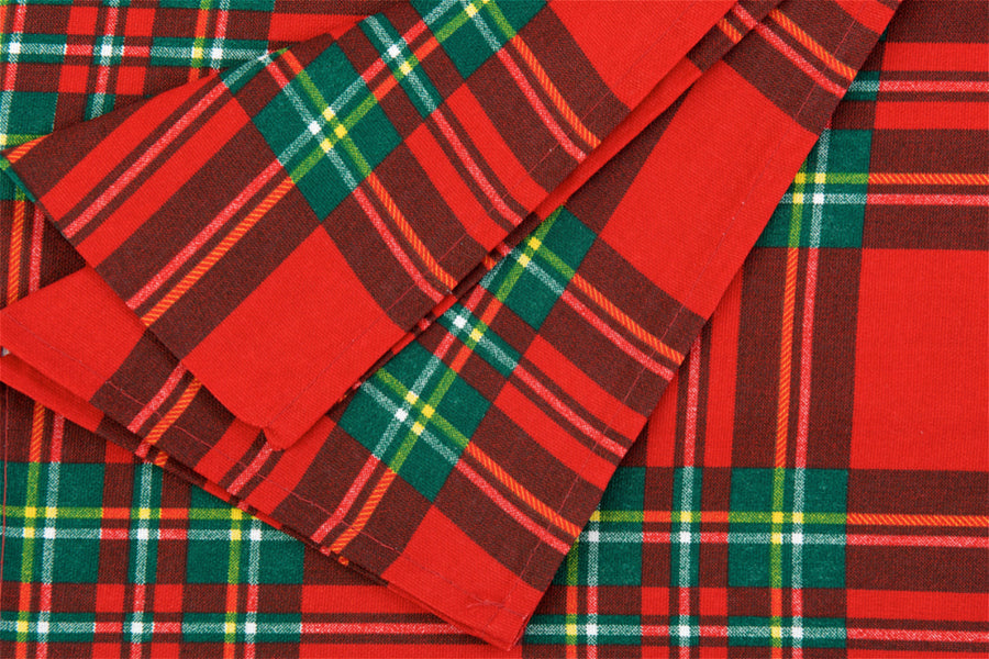 Telo Arredo Copritutto in Cotone Fantasia Tartan- Perfetto come Copriletto o Copridivano