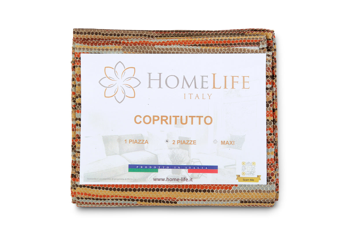 Telo Arredo Copritutto in Cotone Fantasia Moderna - Perfetto Copriletto o Copridivano