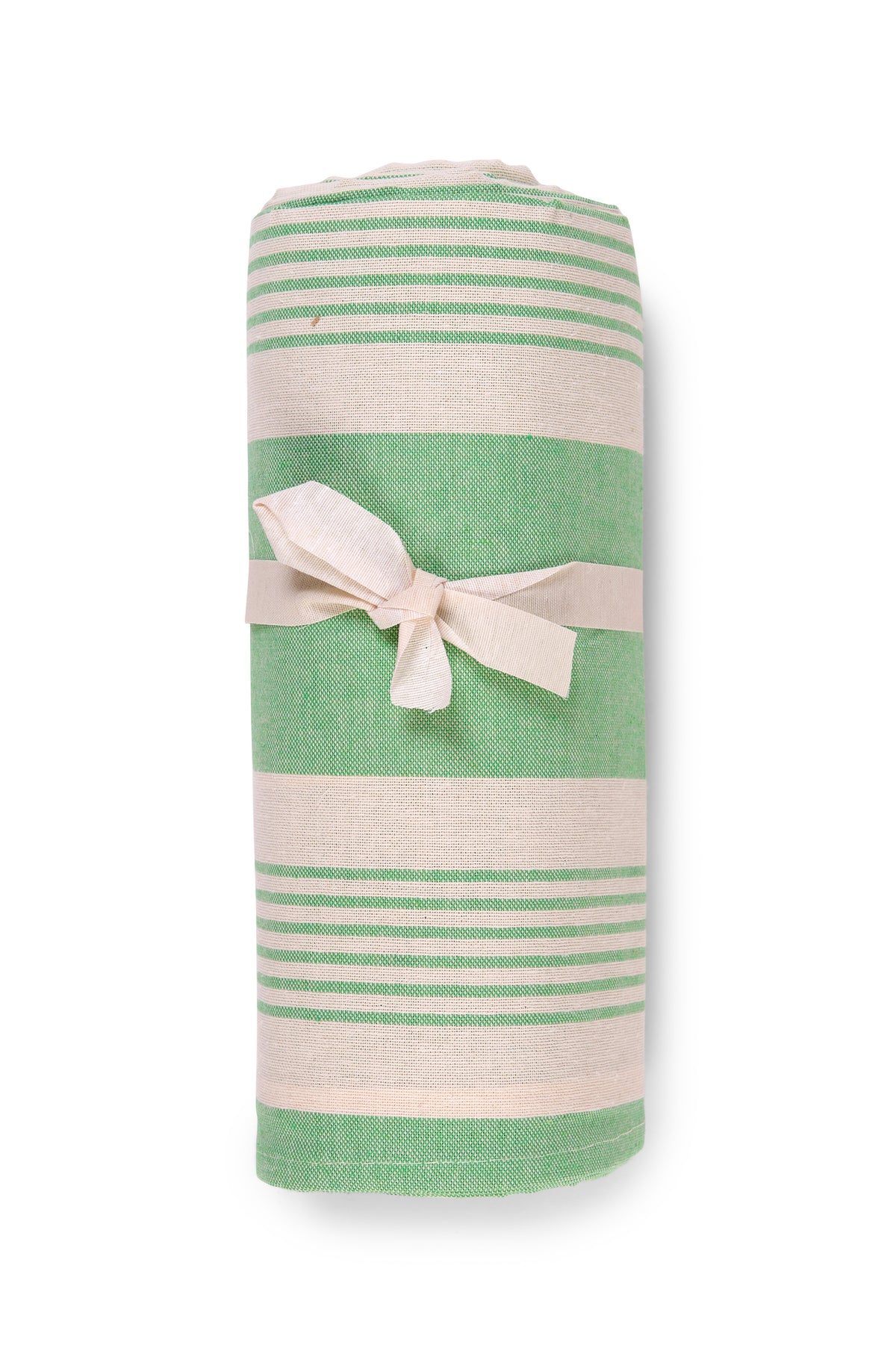Telo arredo copritutto a righe in misto cotone Menta
