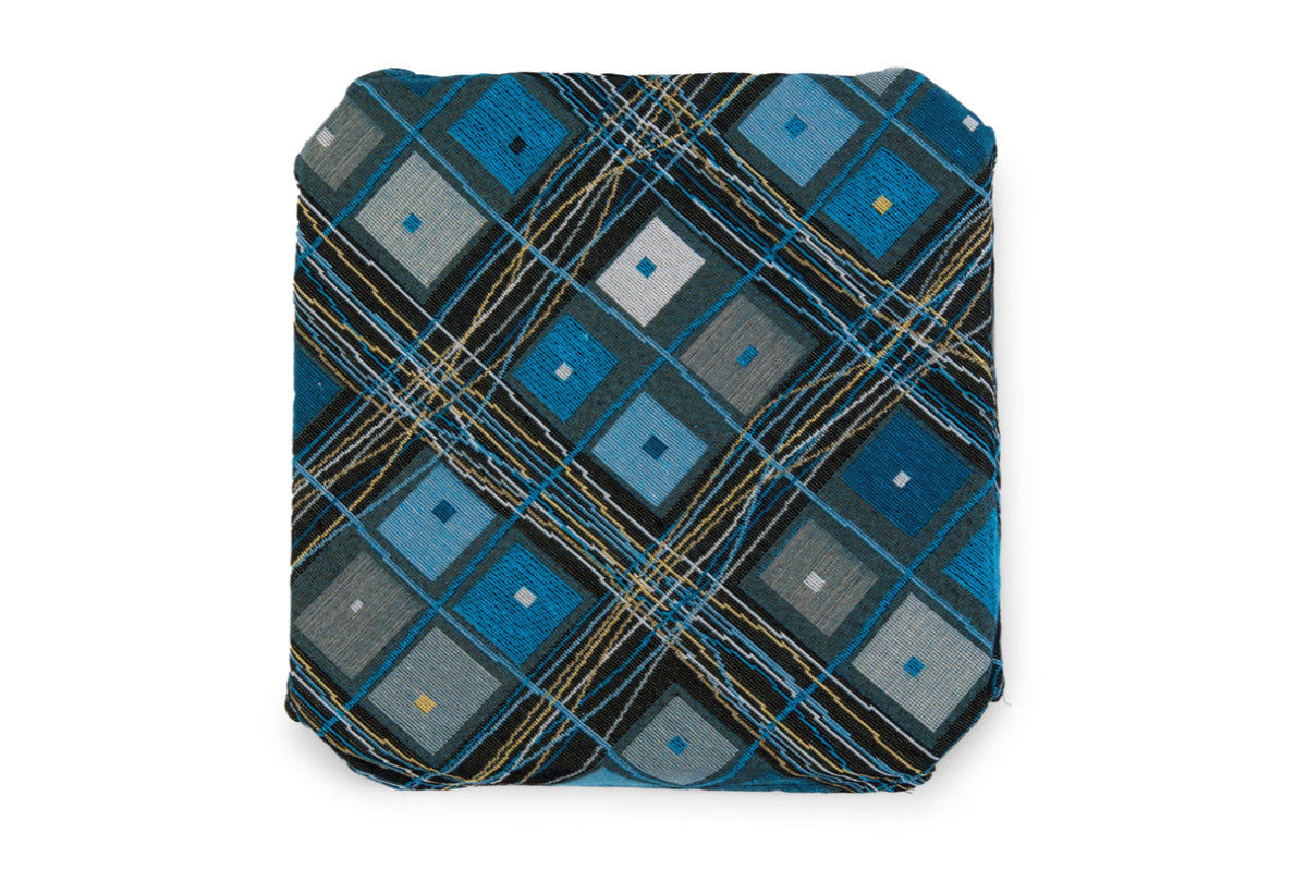 Cuscini Coprisedia Cucina con alette | Copri Sedie Cucina Quadro Blu