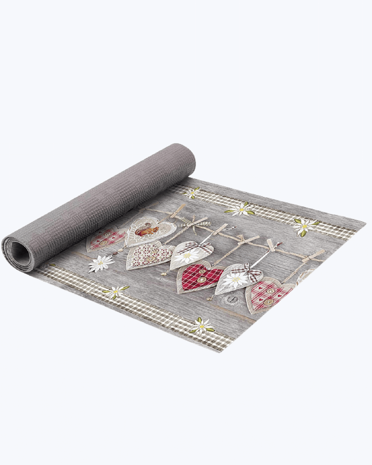 Tappeto Passatoia Antiscivolo e Antimacchia in PVC con Stampa Stelle Alpine