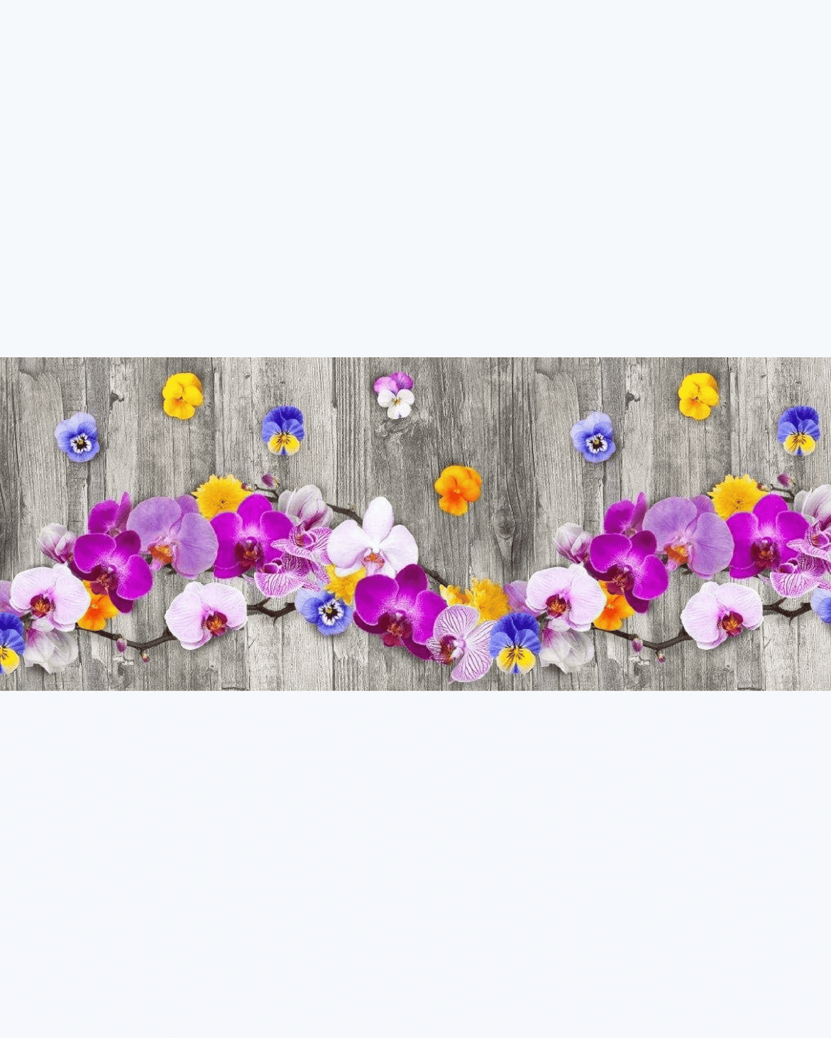 Tappeto Passatoia Antiscivolo e Antimacchia in PVC con Stampa Orchidea 52X500