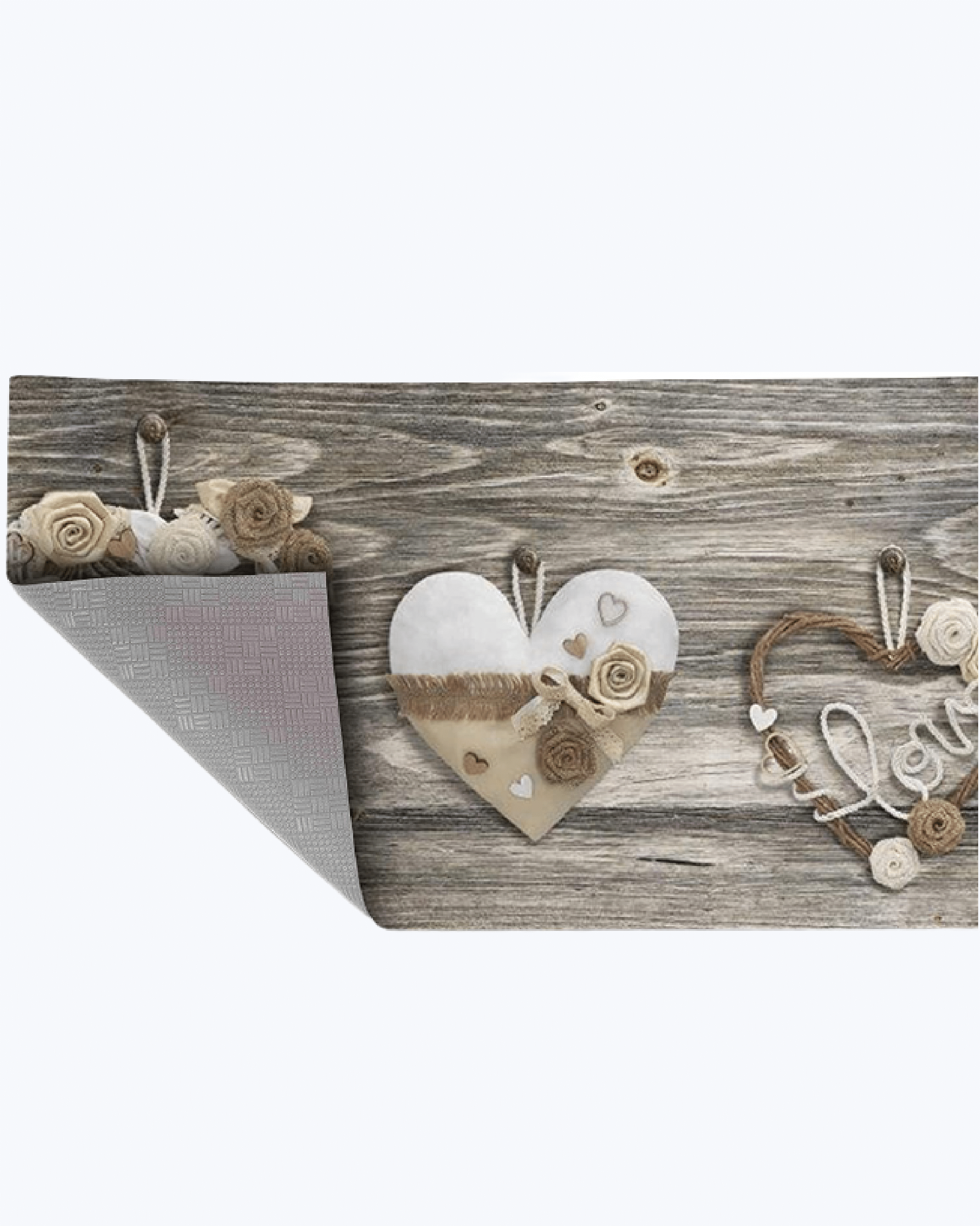 Tappeto Passatoia Antiscivolo e Antimacchia in PVC con Stampa Romantica