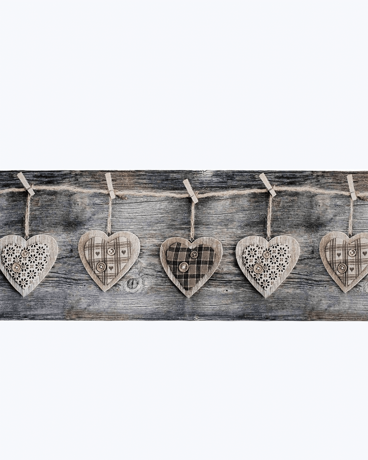 Tappeto Passatoia Antiscivolo e Antimacchia in PVC con Stampa Cuori Appesi 52X500