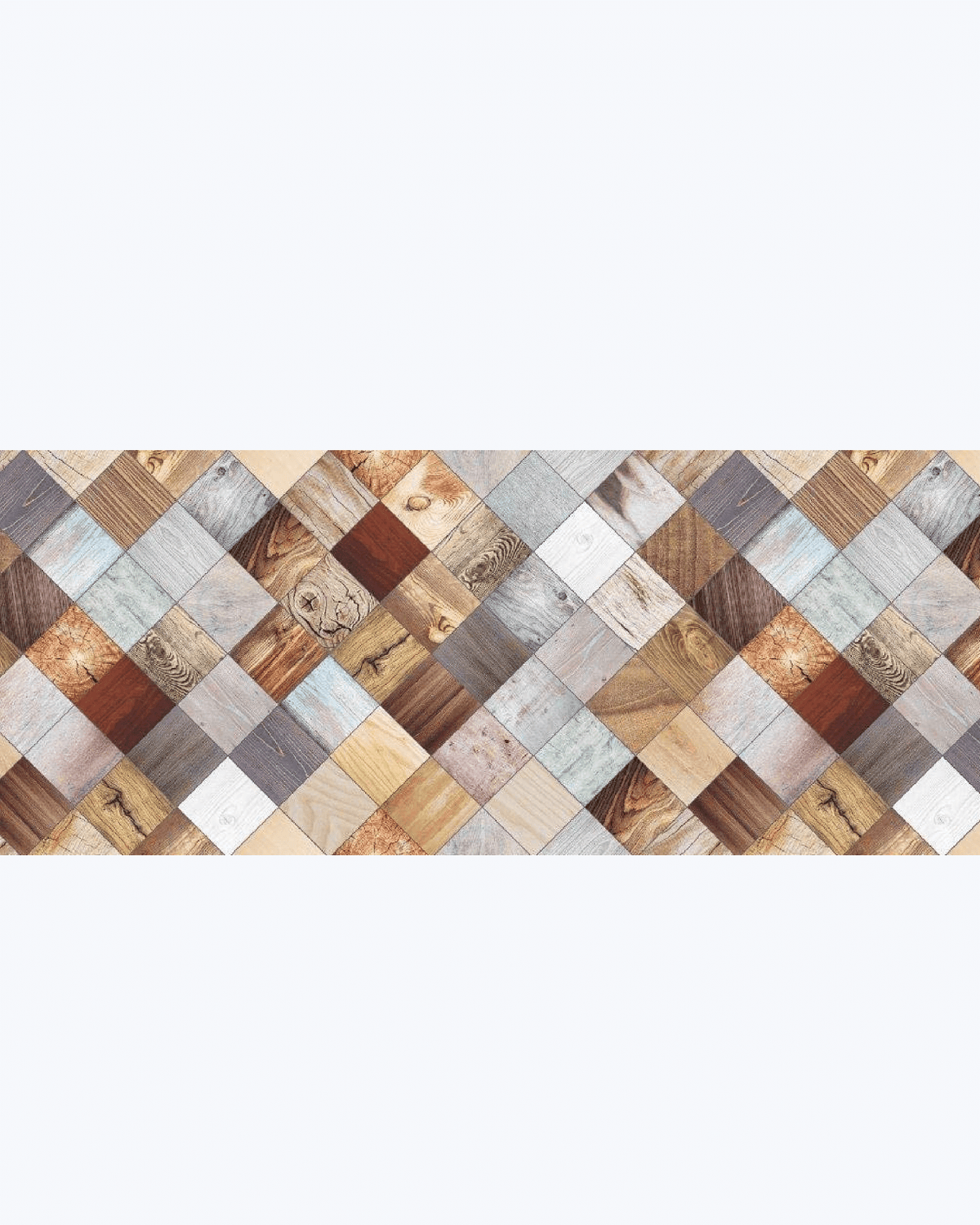 Tappeto Passatoia Antiscivolo e Antimacchia in PVC Stampa Parquet Parquet A Quadri