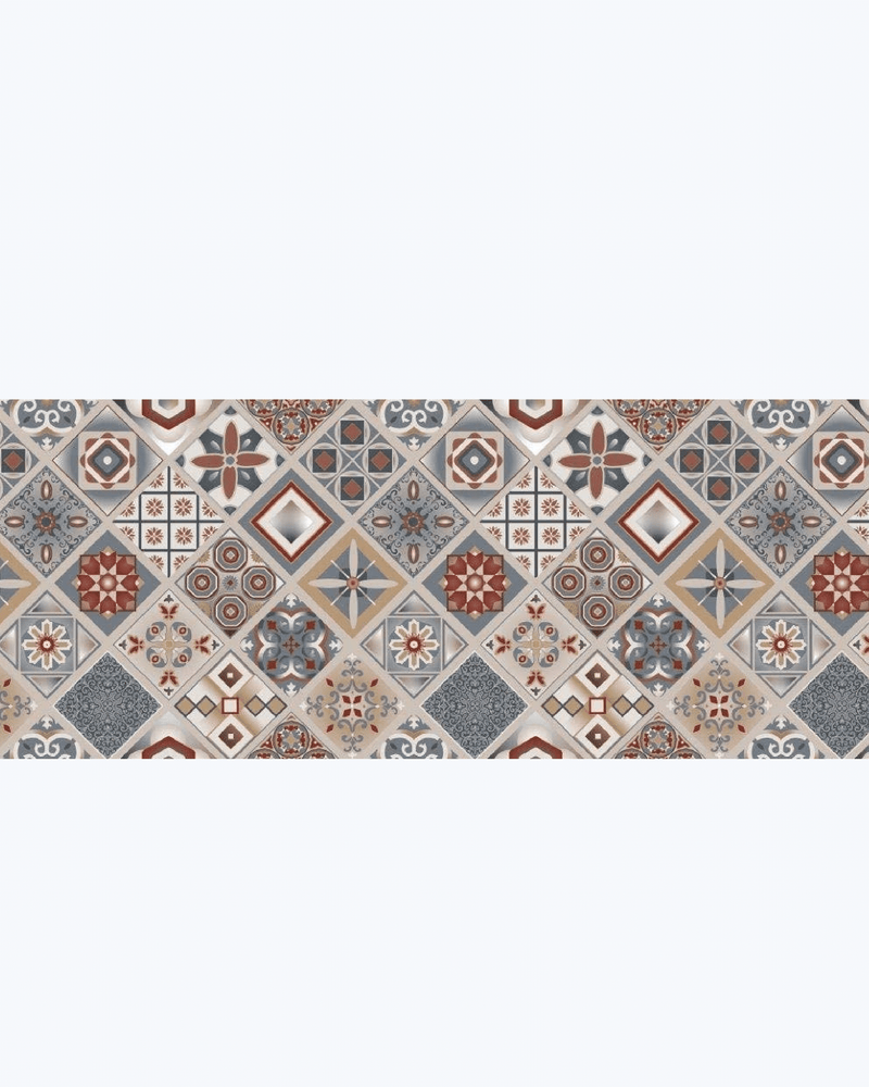 Tappeto Passatoia Antiscivolo e Antimacchia in PVC Stampa Piastrelle 52X500