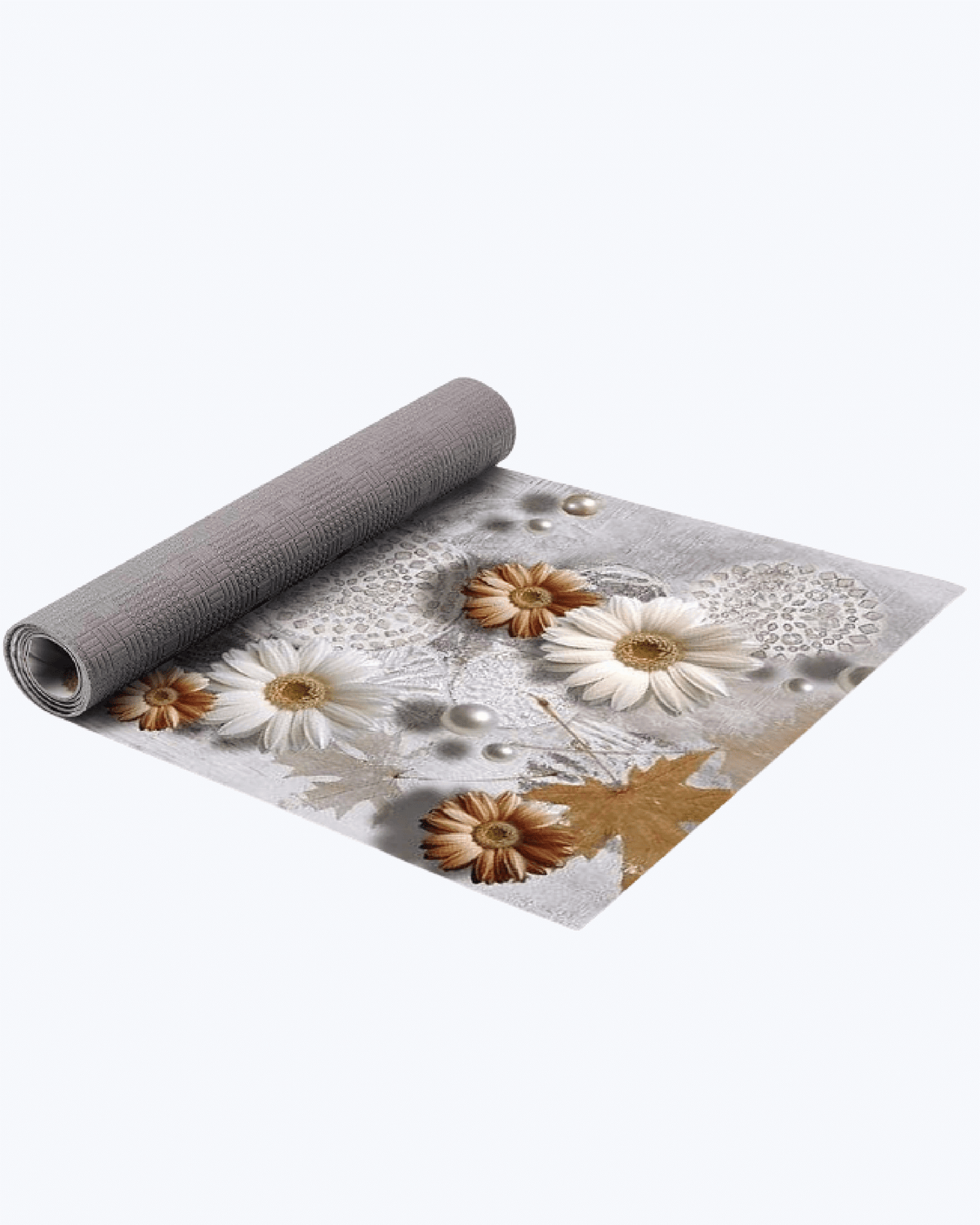 Tappeto Passatoia Antiscivolo e Antimacchia in PVC con Stampa Margherite
