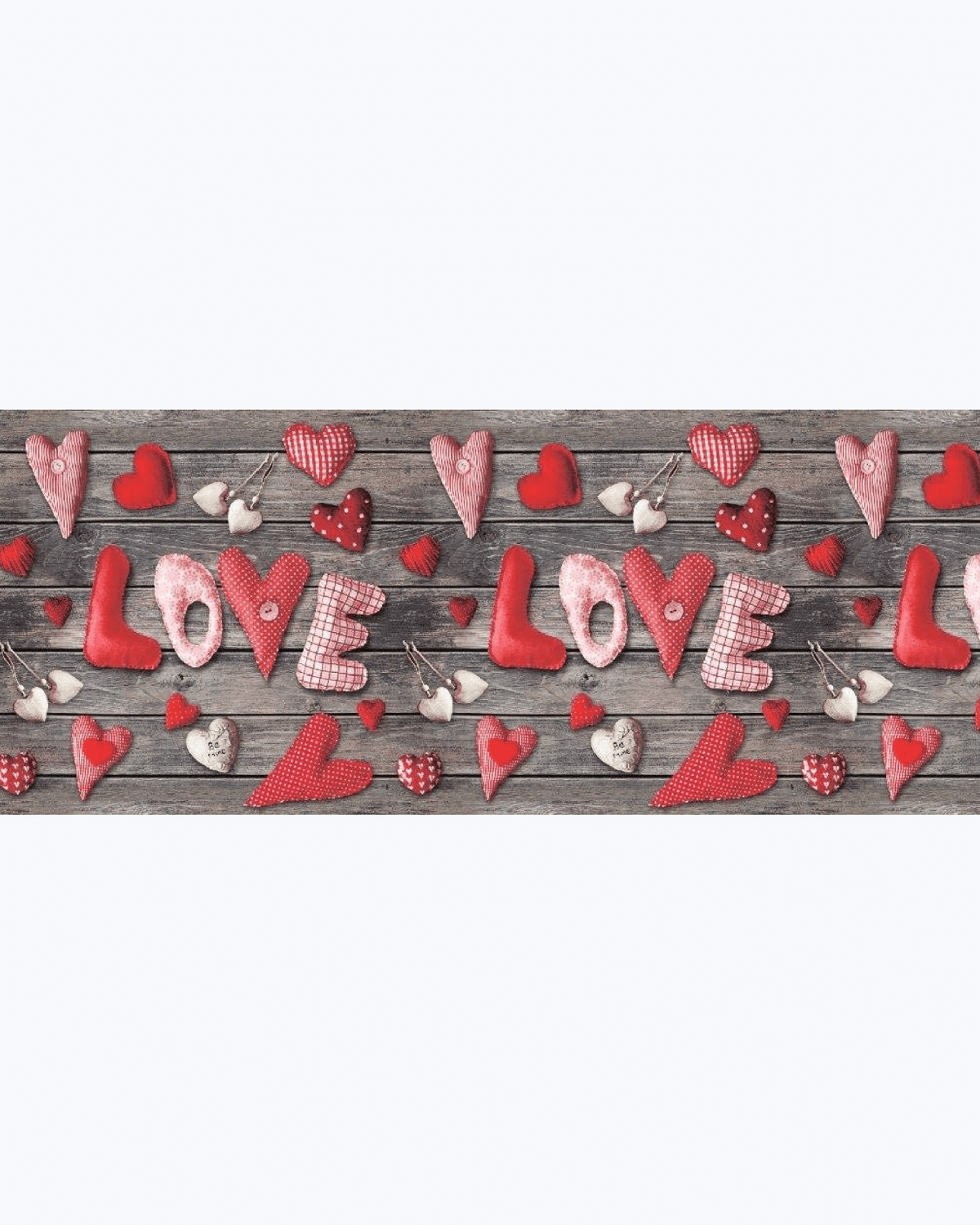 Tappeto Passatoia Antiscivolo e Antimacchia in PVC con Scritta Love Rosso